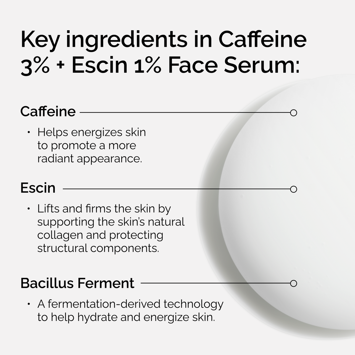 3% + Escin 1% Face Serum - Bright Finish